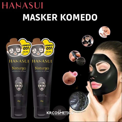 HANASUI naturgo peel off mask masker komedo tube 60 gr