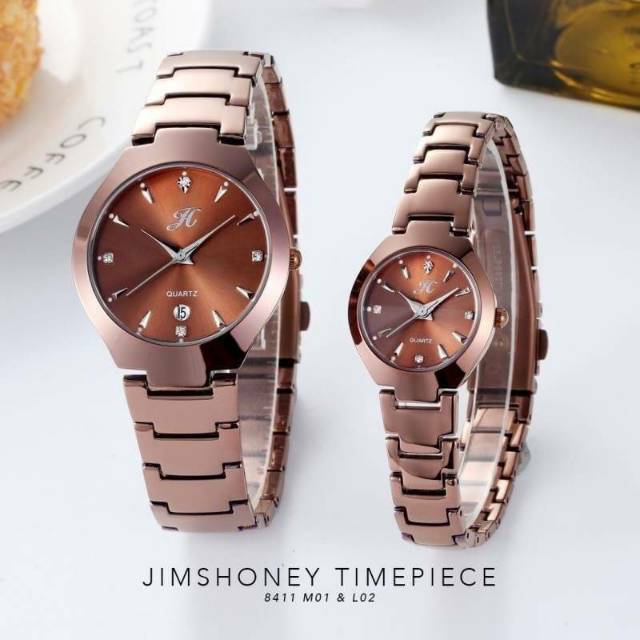 Jam Tangan Couple Wanita Pria original JT 8411 8413 Jims Honey ori harga satuan realpic cod anti air