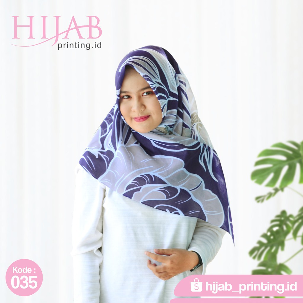 Hijab Voal Printing (Kode:035) CUSTOM NAMA/LOGO/BRAND