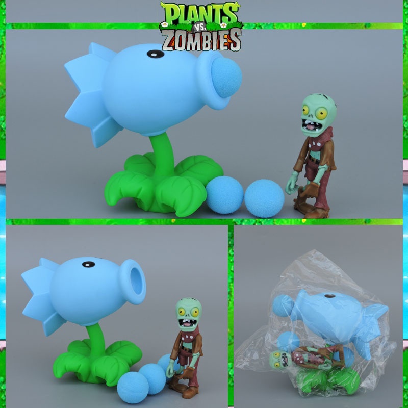 Mainan Action Figure PVZ Plant vs Zombies Kacang Polong 48 Gaya Bahan PVC Untuk Hadiah Ulang Tahun Anak