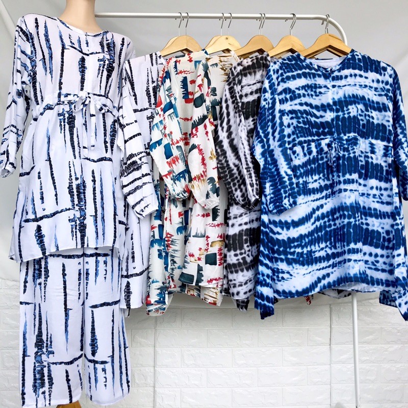 BJ - Setcel Rayon Tie Dye Serut Motif Mix