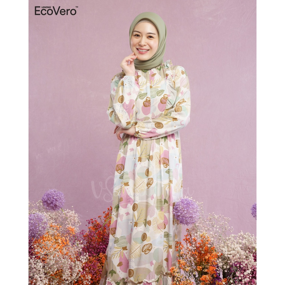 vSamantha - Gamis Korea Premium Ecovero Motif Ye Jin