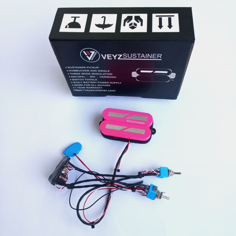 DUBLE SUSTAINIAC HAMBUCKER , PICKUP SUSTAINIAC DUBLE SS PINK STABILO