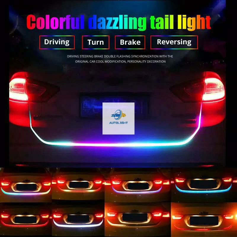 Lampu Strip DRL RGB 12V TAIL LED Lampu Bagasi Pintu Belakan Mobil Stop Sein Signal