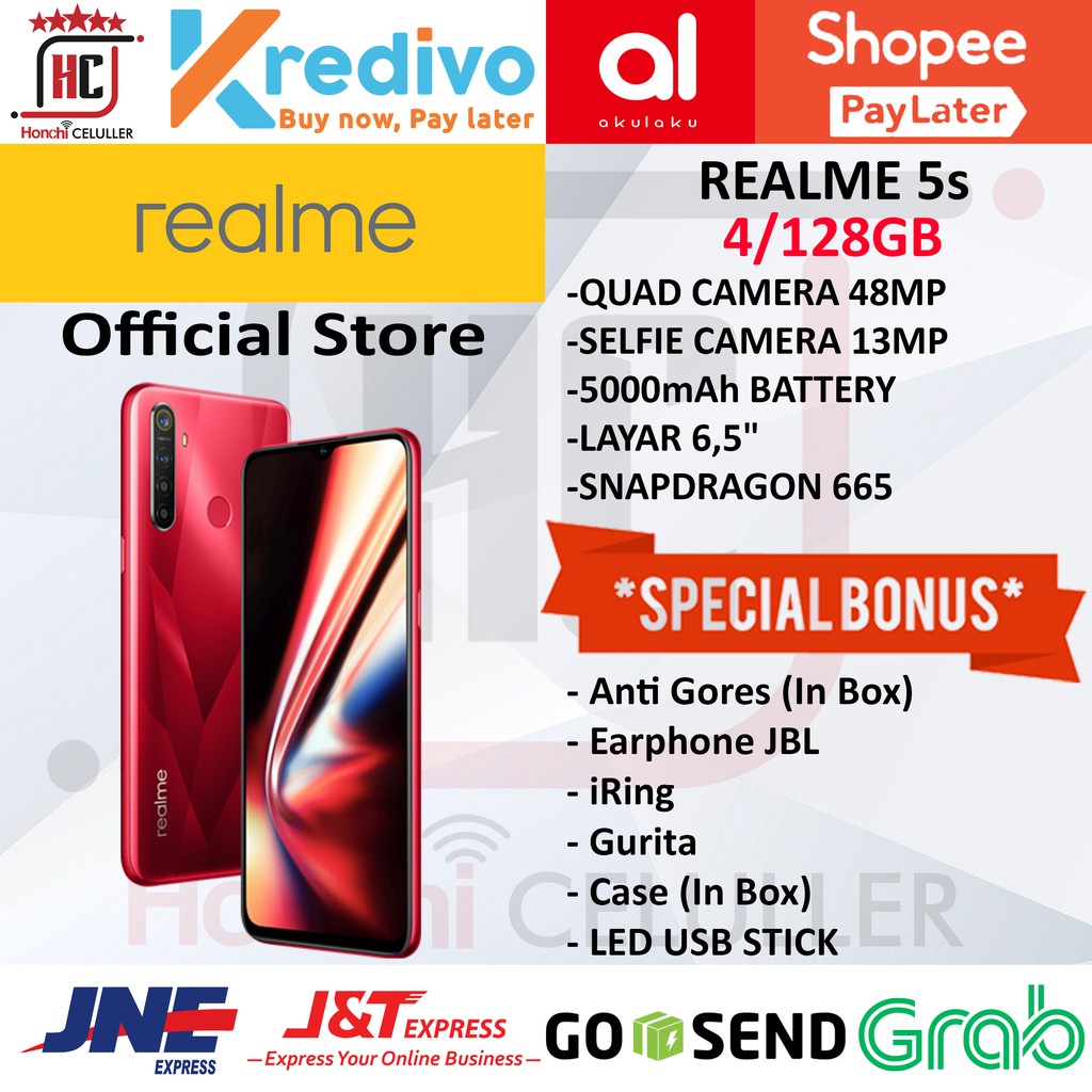 REALME 5s 4/128GB GARANSI RESMI ORIGINAL BONUS