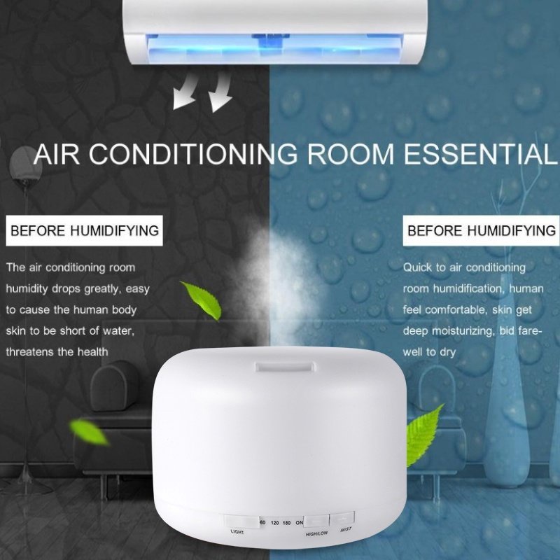 ANQI 1888 Humidifier Air Diffuser 500ML + Remote Aromatherapy 7 Color Led VS-1850