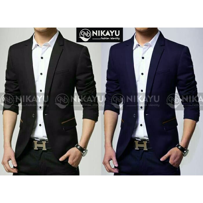 BLAZER ROMEO - JAS PRIA SLIMFIT BODYFIT KOREA KEREN PESTA KERJA BARU