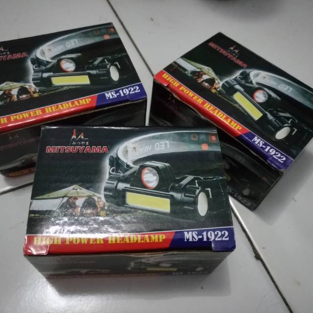 Senter kepala Mitsuyama MS-1922 lampu led head lamp