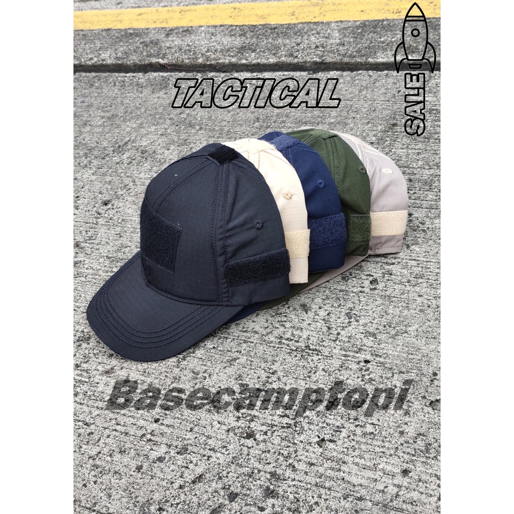 Topi Baseball Polos Taktikal Tactical Militer Premium Pengait Velcro Pria Wanita