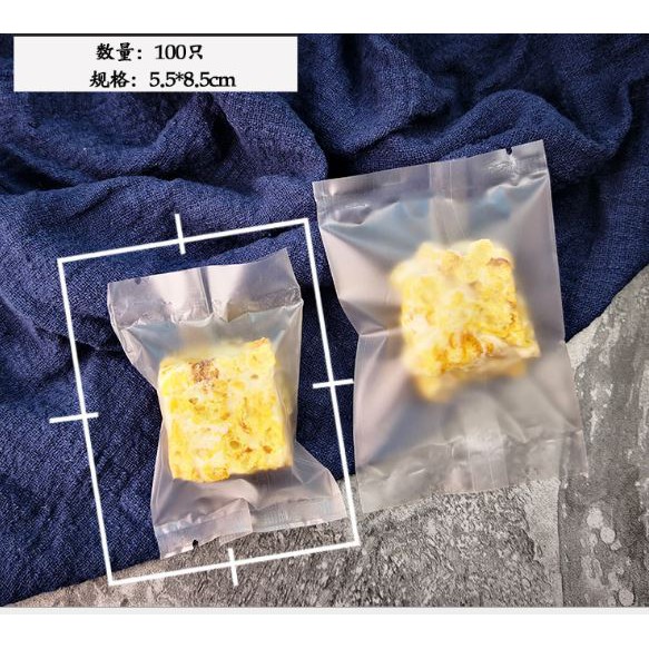 

PLASTIK COOKIES PERMEN KUE COKLAT 5X8 - MATTE TRANSPARANT