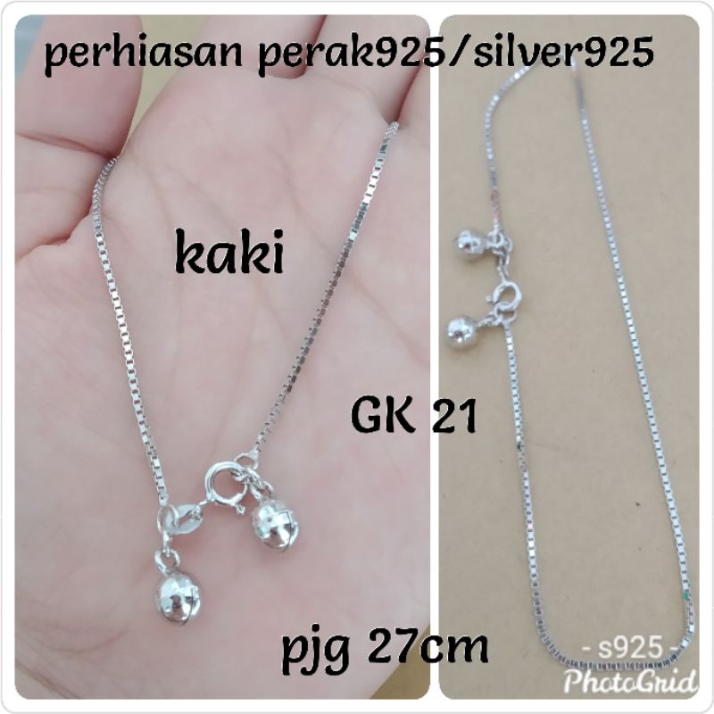 21 MODEL GELANG KAKI PERAK ASLI 925 GK. GKGB