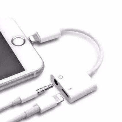 Splitter Convector iphone Apple Mic Audio Handsfree Headset Charger