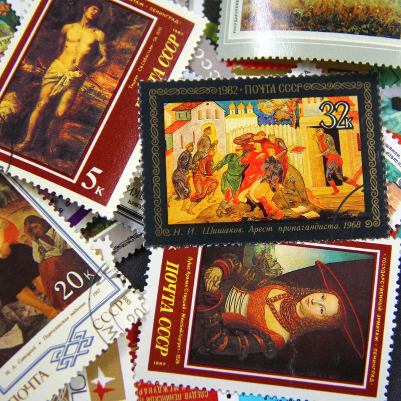 

IMPORT 100 PCS/Lot No Repeat Postage Stamps Collections From Soviet Union With Post Mark Stamp