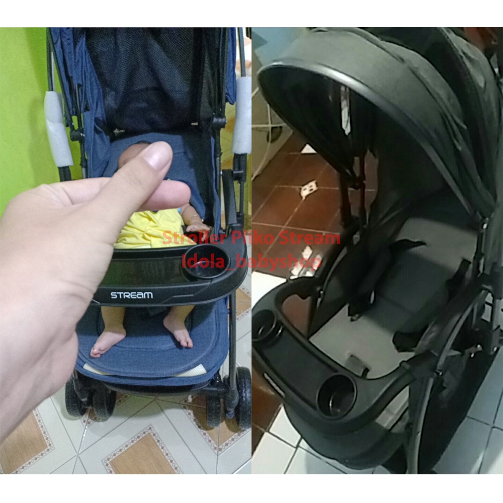 Stroller Pliko Stream 387 Kereta Dorong Bayi Reversible Handle Bisa Hadap Ibu Perlengkapan Bayi