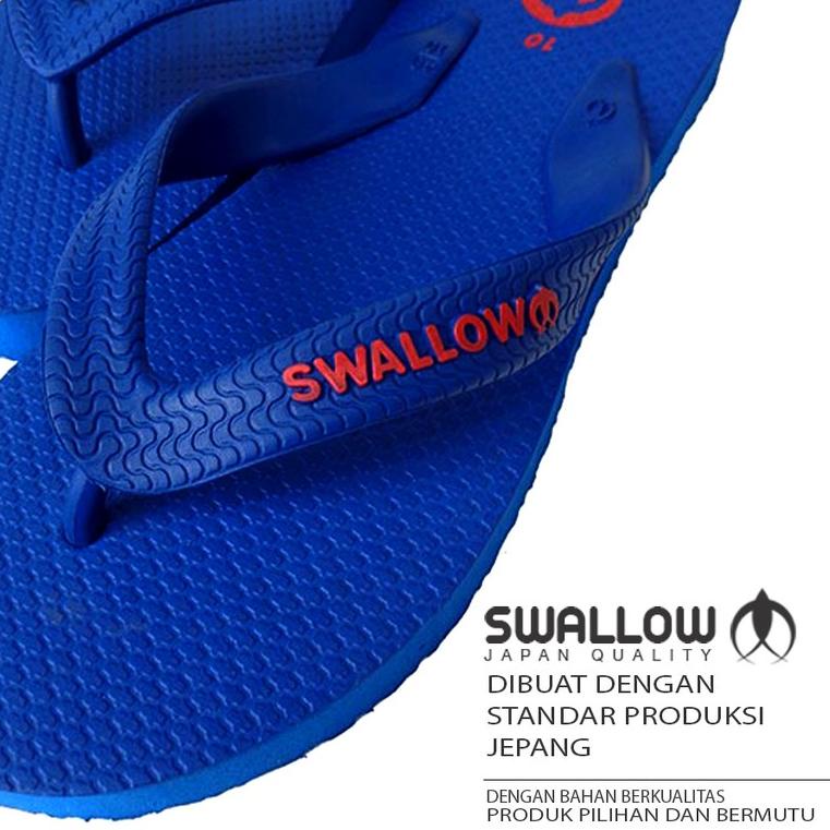 ➫ Sandal Jepit Swallow Premium Bali [Blue] | Size tersedia Uk. 9.5 - 11.5 warna Biru [SWLMDRN 01 B] 