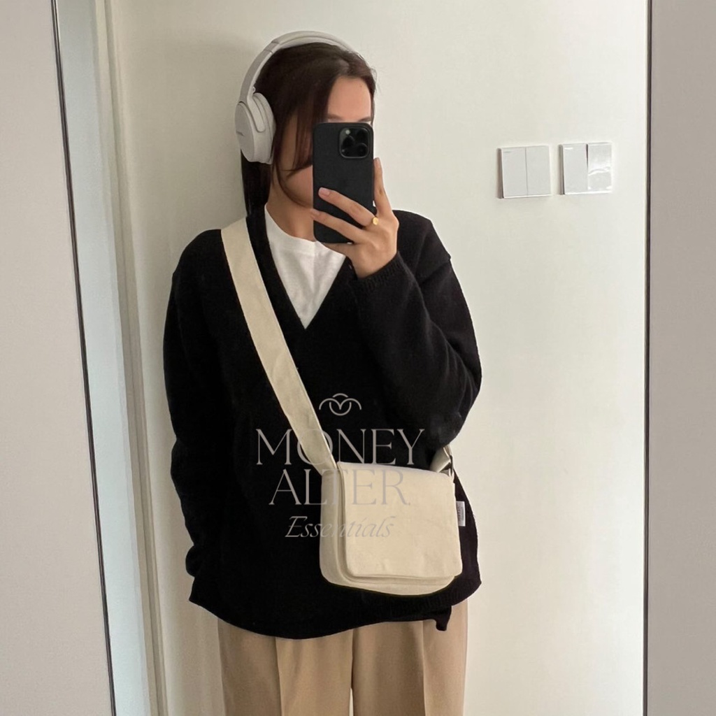 Tas Pria tas Selempang HAKO BAG Kanvas Mini Canvas Bag Bayar di Tempat E4Z3 waistbag recommended murah  multifungsi modern elegant kasual terlaris READY STOK model terbaru bagus polos simple awet Berkualitas TERMURAH tas bahu BEST SELLER BISA COD ku