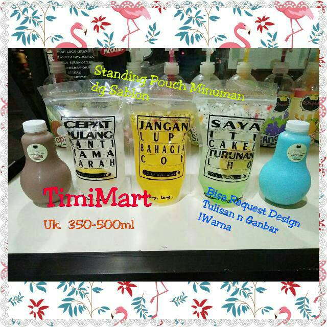 Standingpouch/Plastik Klip Minuman 350ml + Sablon 1 warna