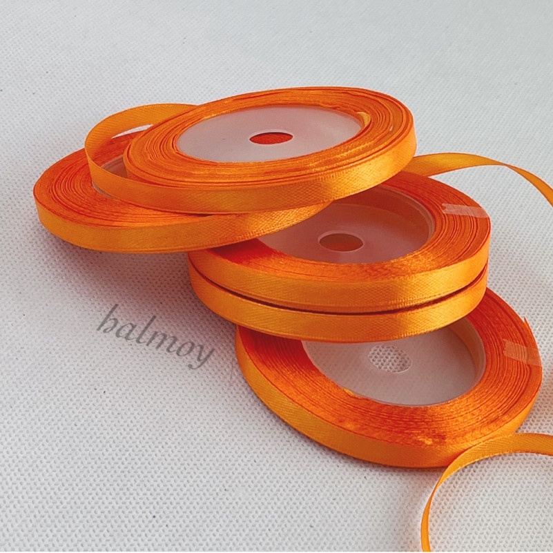 

PITA SATIN KAIN 1/4 INCI 6 MM WARNA ORANGE #025