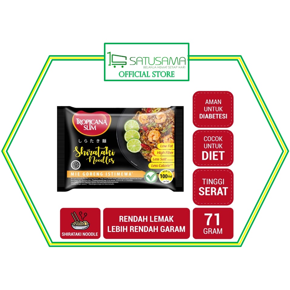 

Tropicana Slim Shirataki Noodle 71 g - Bantu Dukung Hidup Sehat