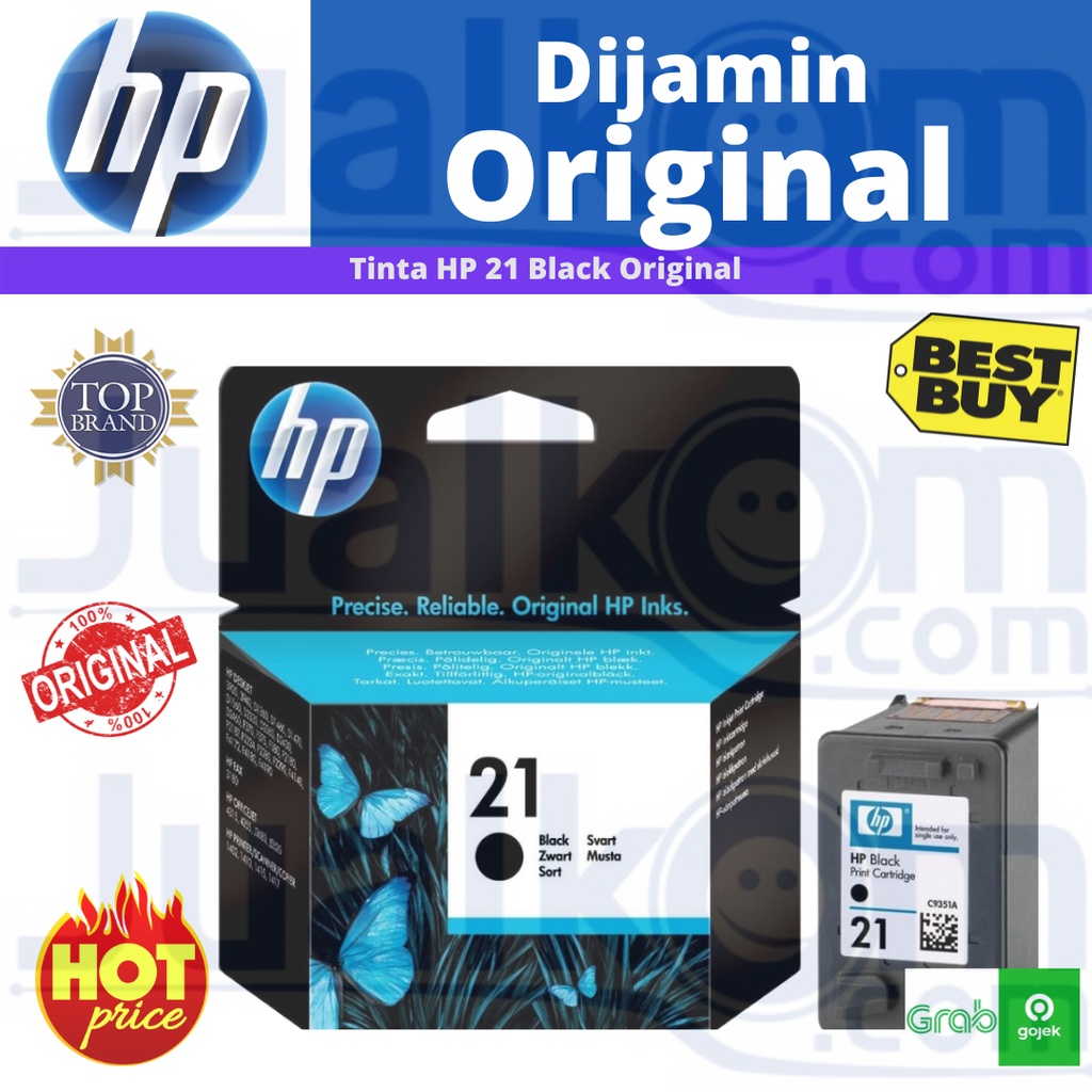 Hp Tinta Cartridge 21 Black Original