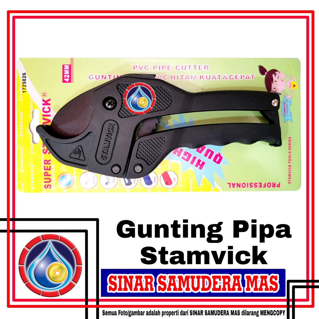 

Gunting Pipa Stamvick Hitam - GUNTING PRALON - GUNTING PIPA AIR PANAS