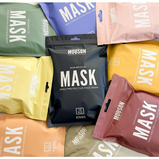 Masker KN95 Mouson - 5Ply Daily Protective Face Mask 1Pack Isi 10pcs (ada embos merk mouson)