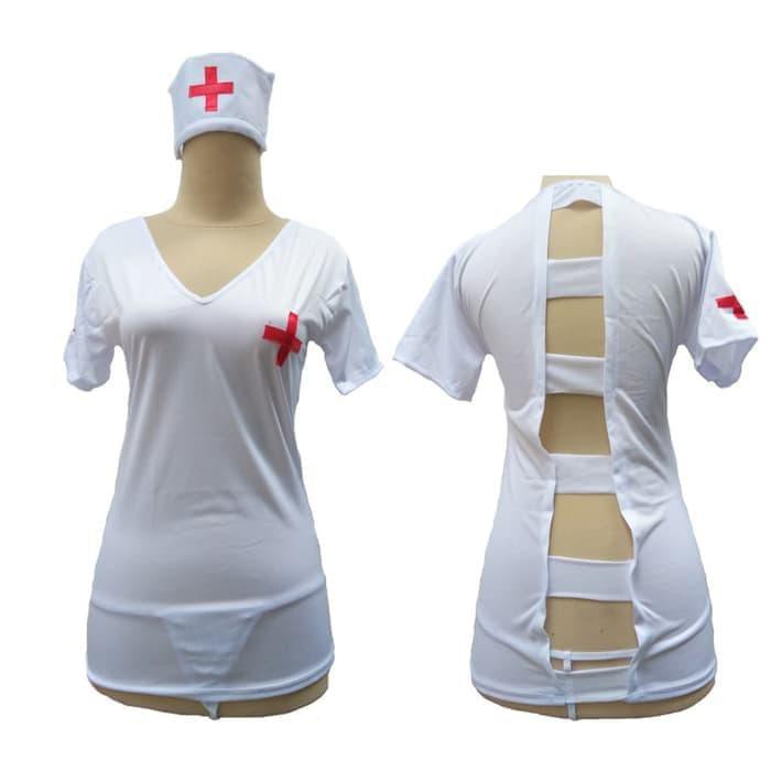 TERLARIS JESSA SEXY LINGERIE COSTUME NURSE KOSTUM SUSTER SEKSI COSPLAY BIG SIZE 