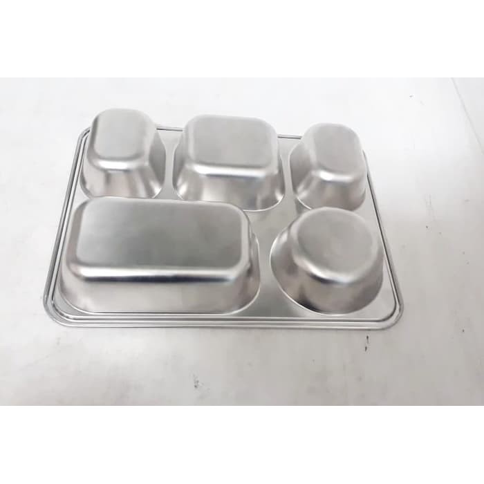 Piring Sekat Prasmanan Stainless / Nampan Sekat Food Tray Stainless