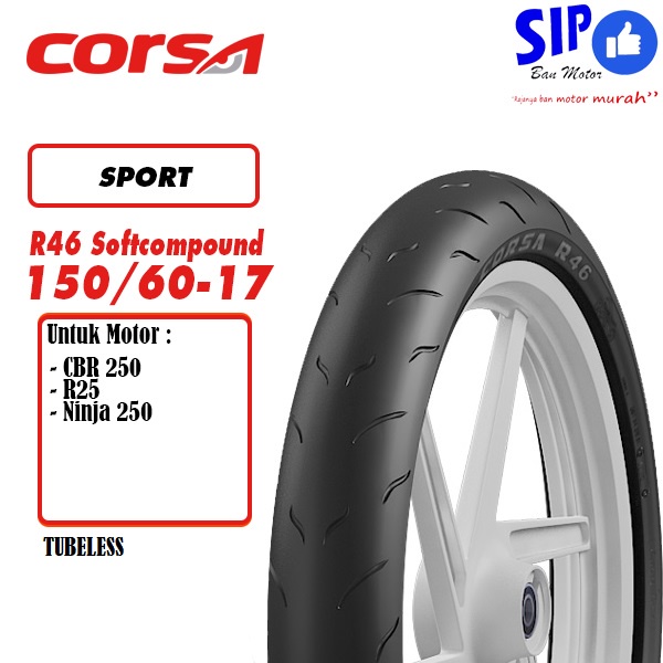 Ban motor sport Corsa R46 150 60 17 platinum tubeless