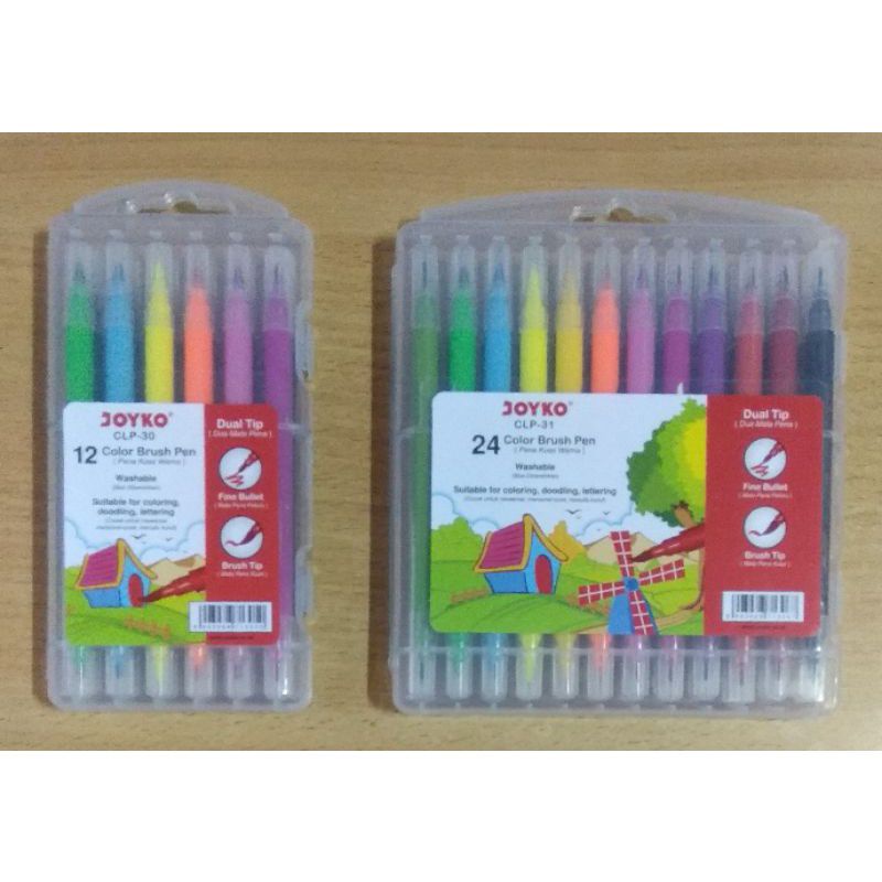 

COLOUR BRUSH PEN JOYKO/KUAS PENA JOYKO ( CLP-30 12 WARNA) ( CLP-31 24 WARNA
