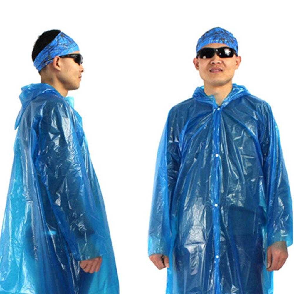 Jas Hujan Plastik PE Portable Raincoat Mantel Jaket Mantol Waterproof