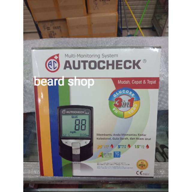 AutoCheck Alat Tes Asam Urat Gula Darah dan Kolestrol