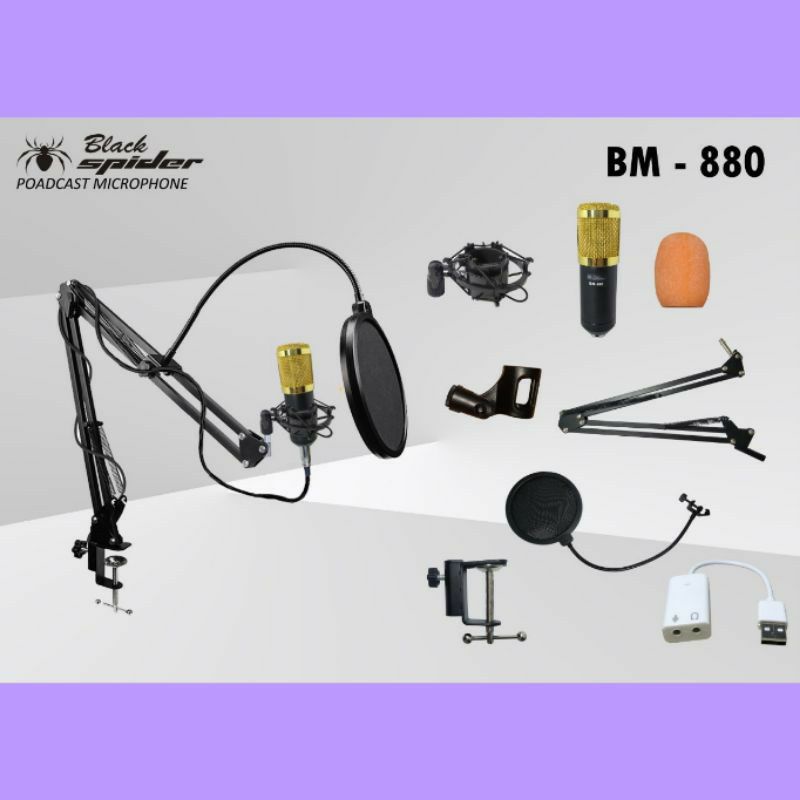 Mic PODCAST Black Spider BM-880