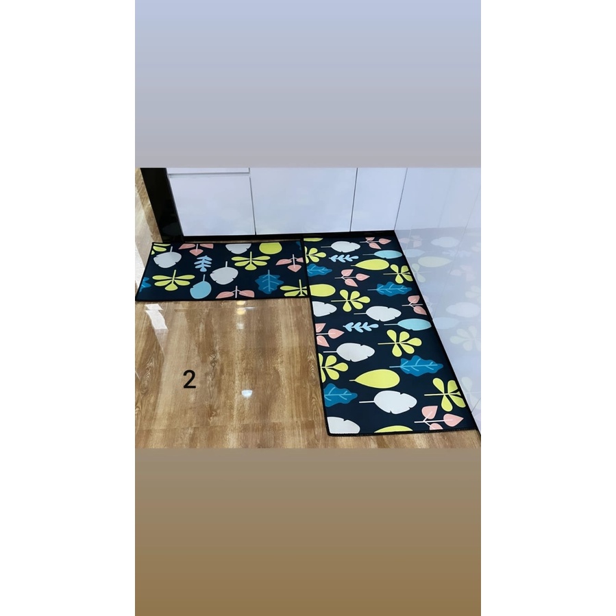 2 in 1 KESET KAKI DAPUR ALAS KAKIDAPUR / 2 in 1 KITCHEN FLOOR MAT (LARGE+MEDIUM)