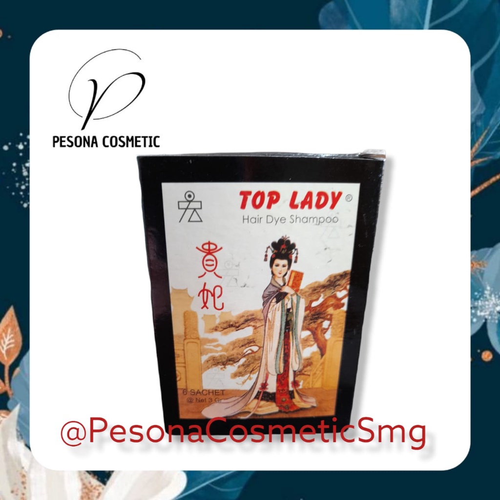 TOP LADY SHAMPO SEMIR / TOP LADY HAIR DYE SHAMPOO / SEMIR SAMPO TOP LADY / SEMIR RAMBUT KUNO
