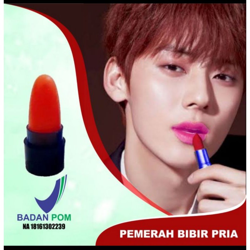 Pemerah Bibir hitam pria permanen / Pemerah bibir Hitam Pria BPOM