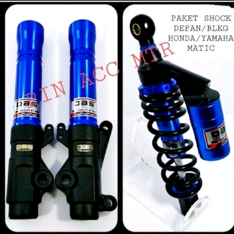 PAKET VARIASI SHOCK DEPAN/BELAKANG G PLUS DBS BEAT VARIO SKOOPY/MIO GT M3 SOUL DLL FINO DLL