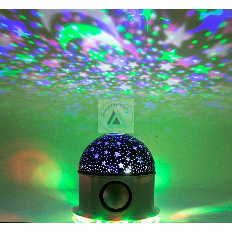 Lampu Disco Bluetooth Speaker Proyektor Bintang 961-1