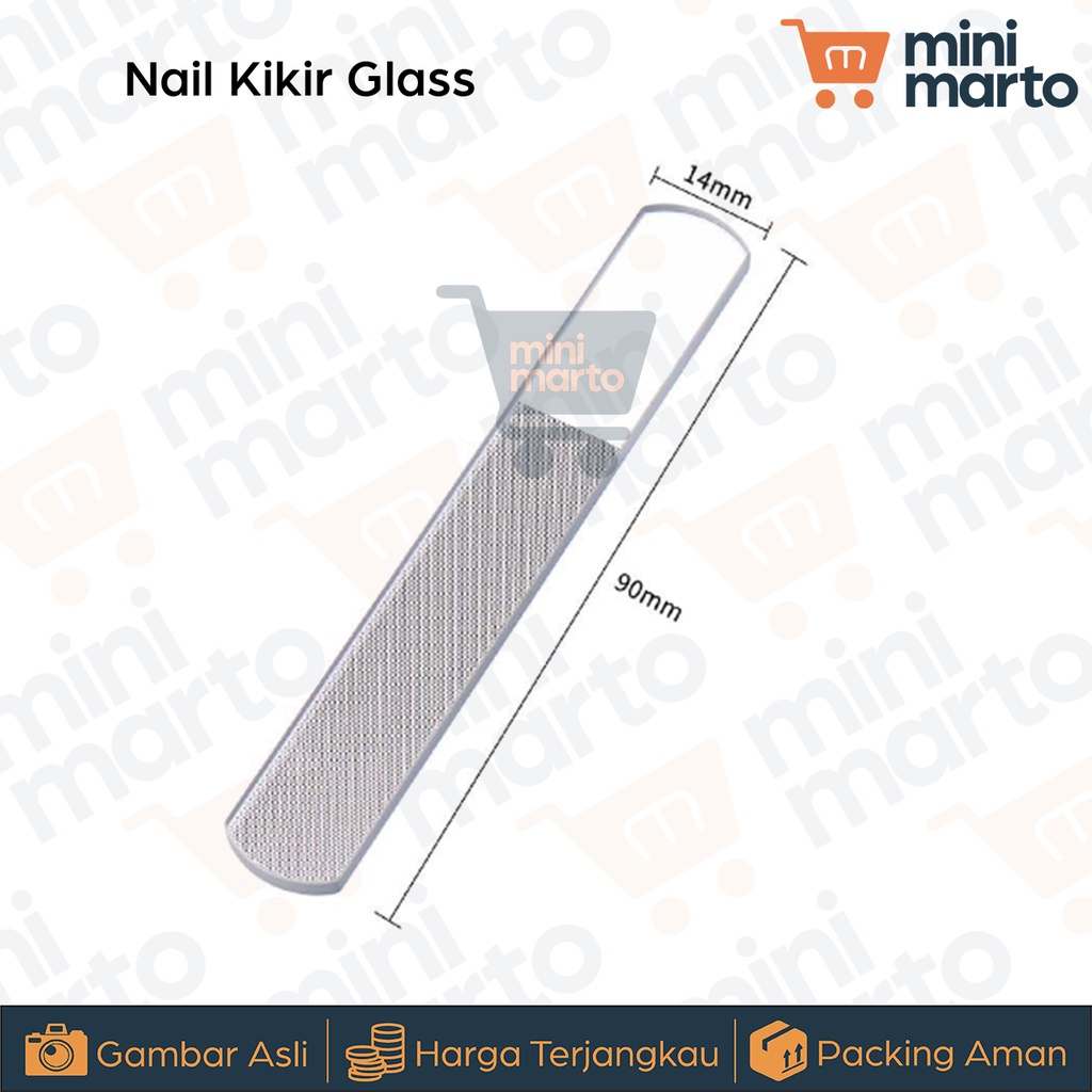 Kikir Kuku Glass Nail File Untuk Manicure Pedicure Shinner Glass Nail - Minimarto