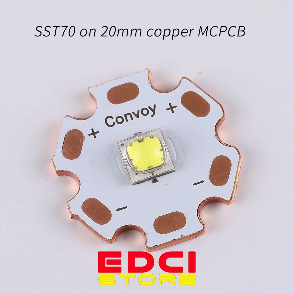 LED Luminus SST70 6500K, 6V, With DTP MCPCB by Convoy