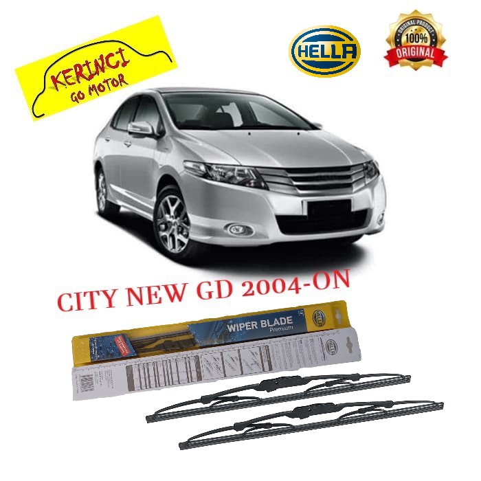 WIPER HONDA CITY NEW GD 2004-ON HELLA PREMIUM 20&quot; &amp; 18&quot; SEPASANG