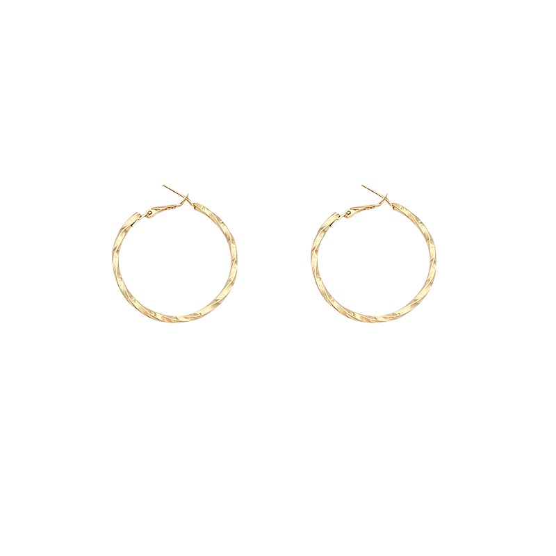 Anting Bulat Besar Bahan Sterling silver 925 Untuk Wanita