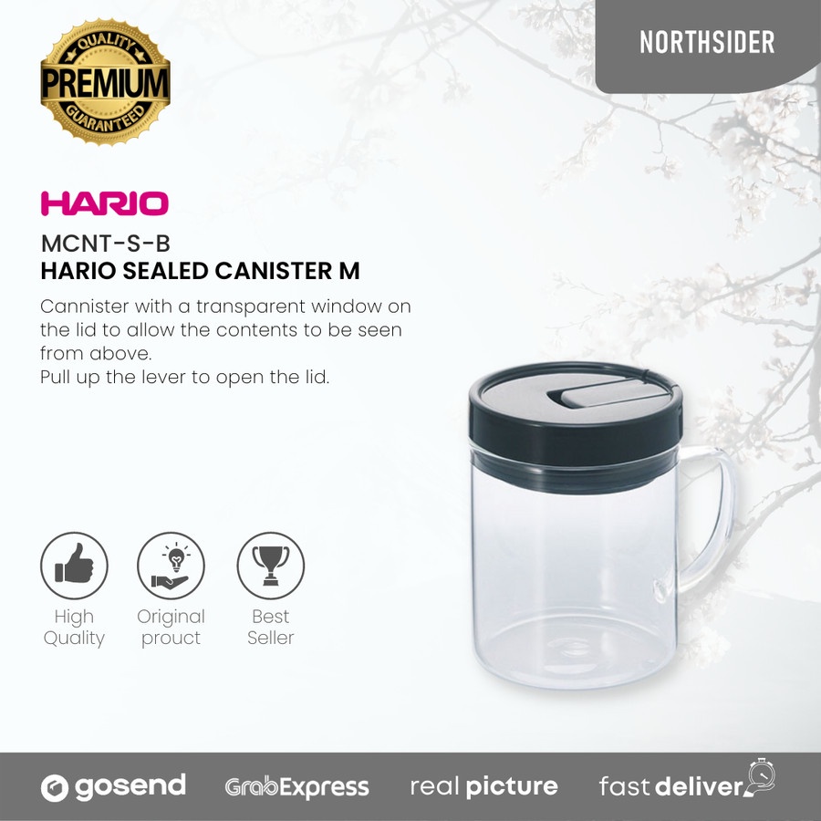 HARIO Coffee Canister Slim S - MCNT-S-B | Storage Kopi dan Snack