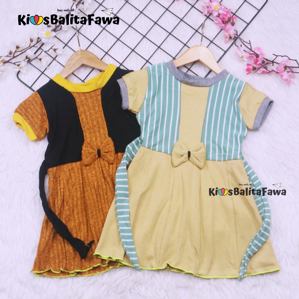 Dress Mikhayla size Bayi - 2 Tahun / Dres Anak Perempuan Baju Import Gaun Motif Murah babycinnamon