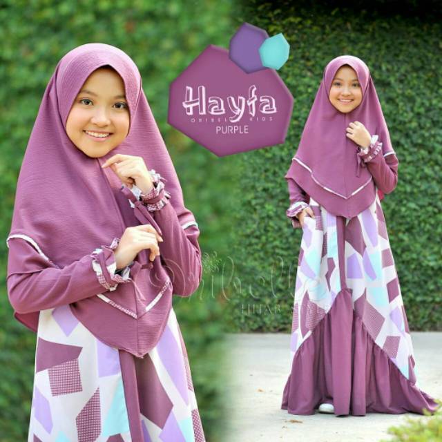 HAYFA DRESS BY ORIBELLE KIDS/ GAMIS SYAR'I ANAK/ GAMIS ORIBELLE