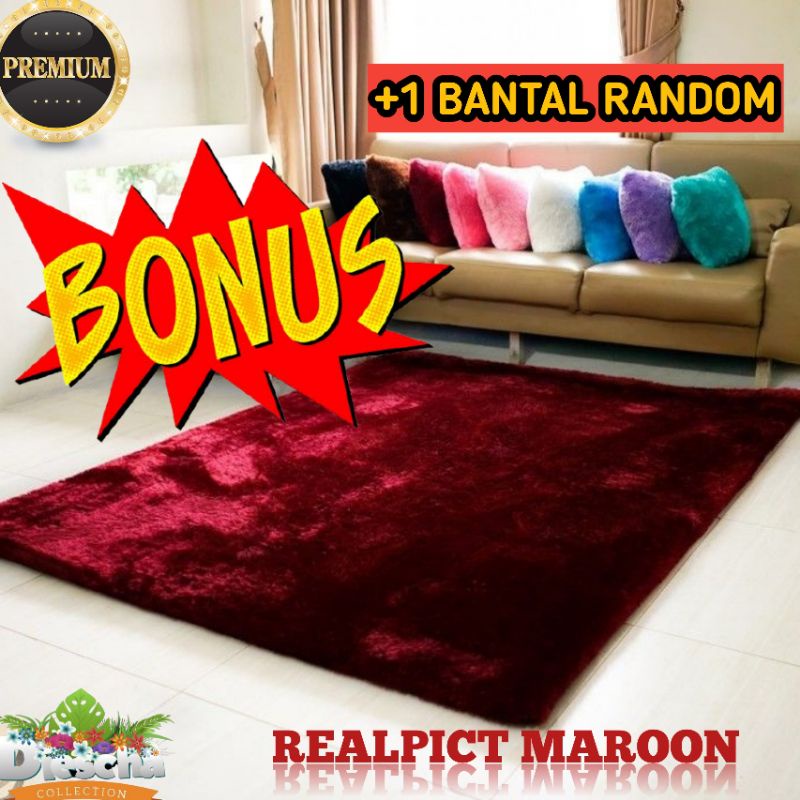 (GRATIS BANTAL)Karpet Bulu Kamar Tidur Murah 200x150x4,5Kasur Bulu Rasfur Karpet Lantai Empuk Karpet