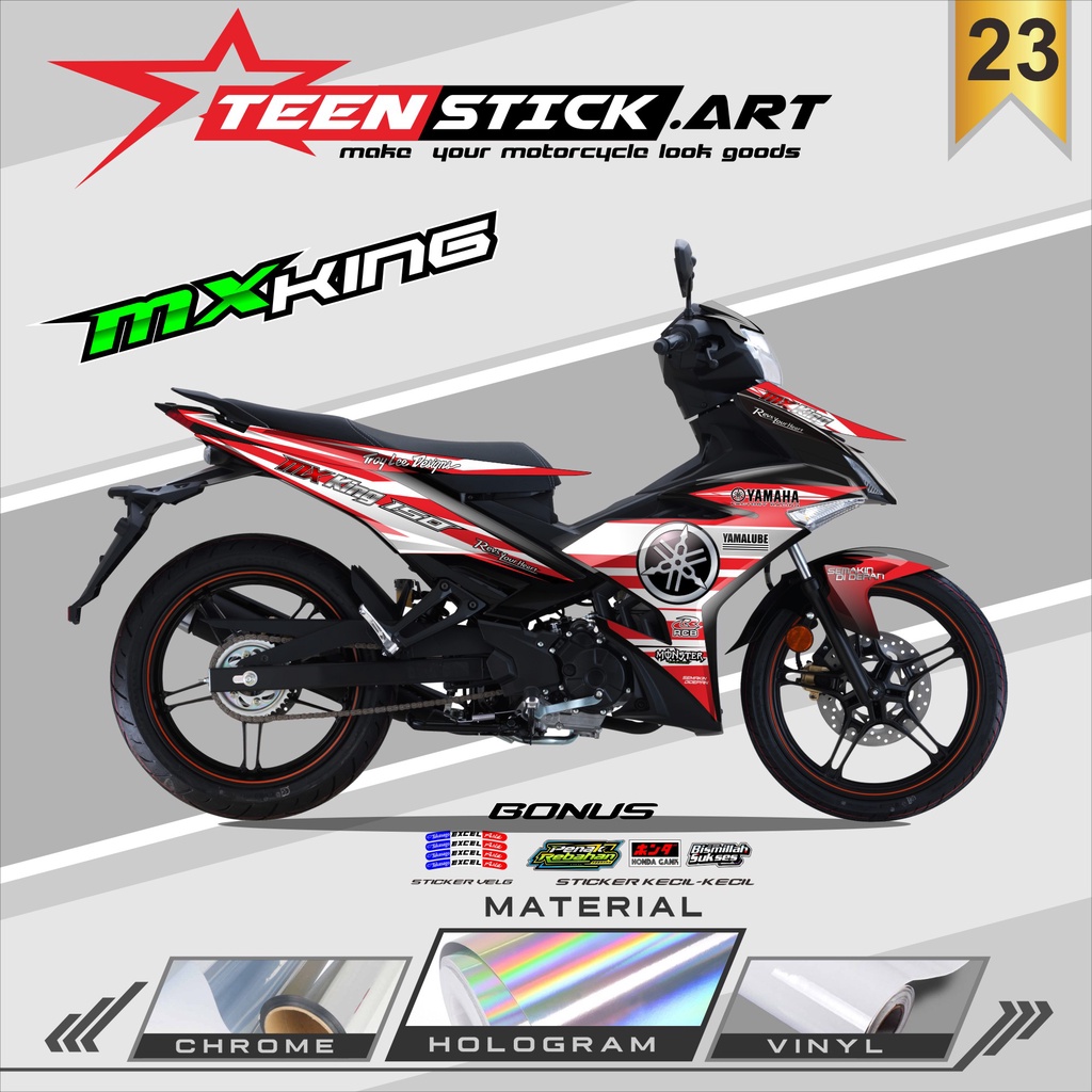 STRIPING MX KING - STRIPING HOLOGRAM YAMAHA MX KING 2015-2022 YAMALUBE