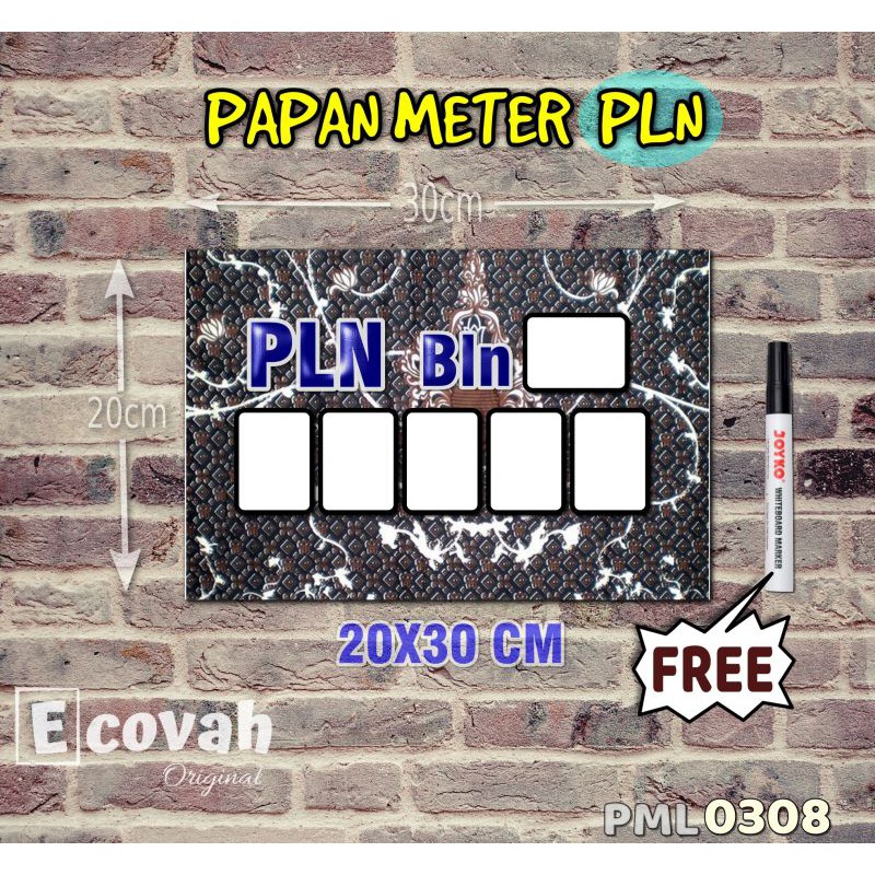 

Ecovah Papan Meter Listrik PLN PAM motif Unik - Batik 08