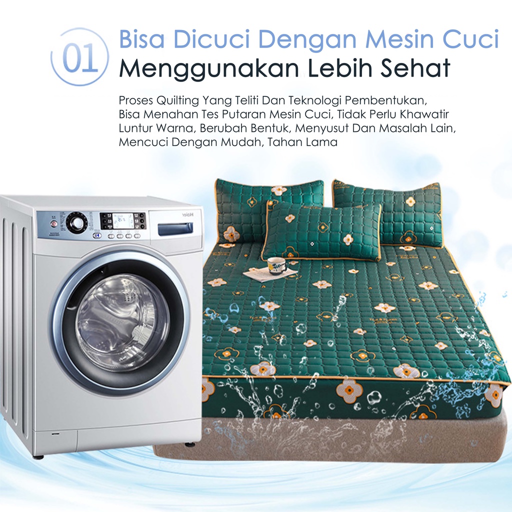 SPREI WATERPROOF SULTAN MOTIF ANAK ROKET DINO BINTANG KUCING POLOS UKIR UKURAN 180X200 160x200 120x200