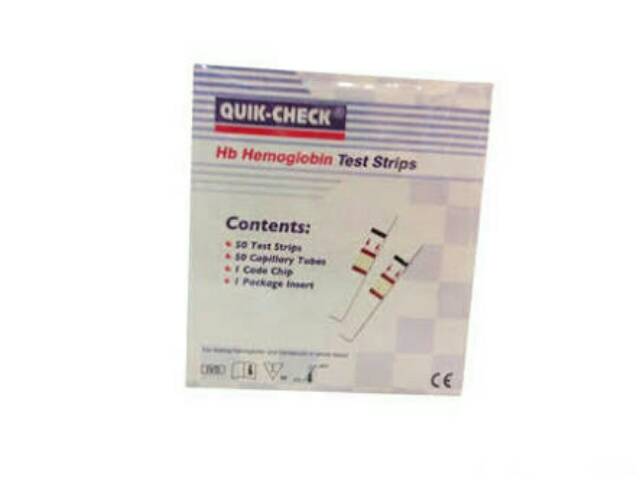 Strip Isi Ulang Quick Check Hb Isi 50 Refill Quick Check Hemoglobin Murah